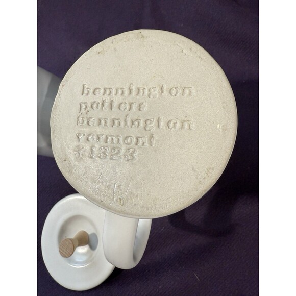 Bennington Potters Creamer and Sugar Bowl w Lid White Modernist Vermont Rare Vtg - Picture 10 of 16